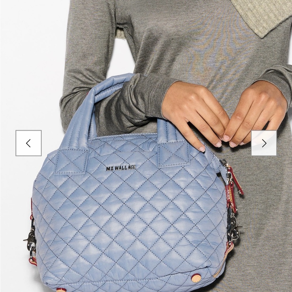 MZ WALLACE Small Sutton Deluxe Stone Blue NWT and original packaging - Picture 3 of 10